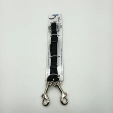 Petmate Take Two Adjustable Leash Extender Coupler 5/8" X 18-24” Black Sm/Medium