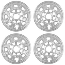 4 New 18 8 Lug Chrome Wheel Skins Rim Covers Hub Caps For Gmc Sierra 2500 3500 4 New 18 8 Lug Chrome Wheel Skins Rim Covers Hub Caps For Gmc Sierra 2500 3500