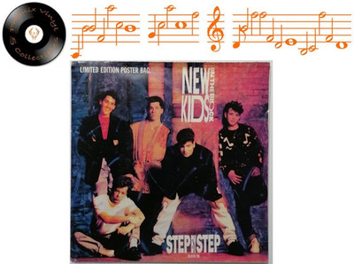 New Kids On The Block Step By Step 7  Single Limited Edition Poster Bag A1 B1 NM