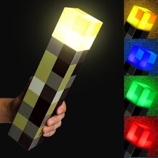 LED Wall Torch Light, 4-Color Night Light 28cm, USB Rechargeable Yellow
