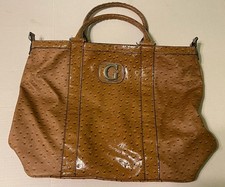 GUESS Ostrich Skin Handbag Large Purse Shoulder Bag For Women Used