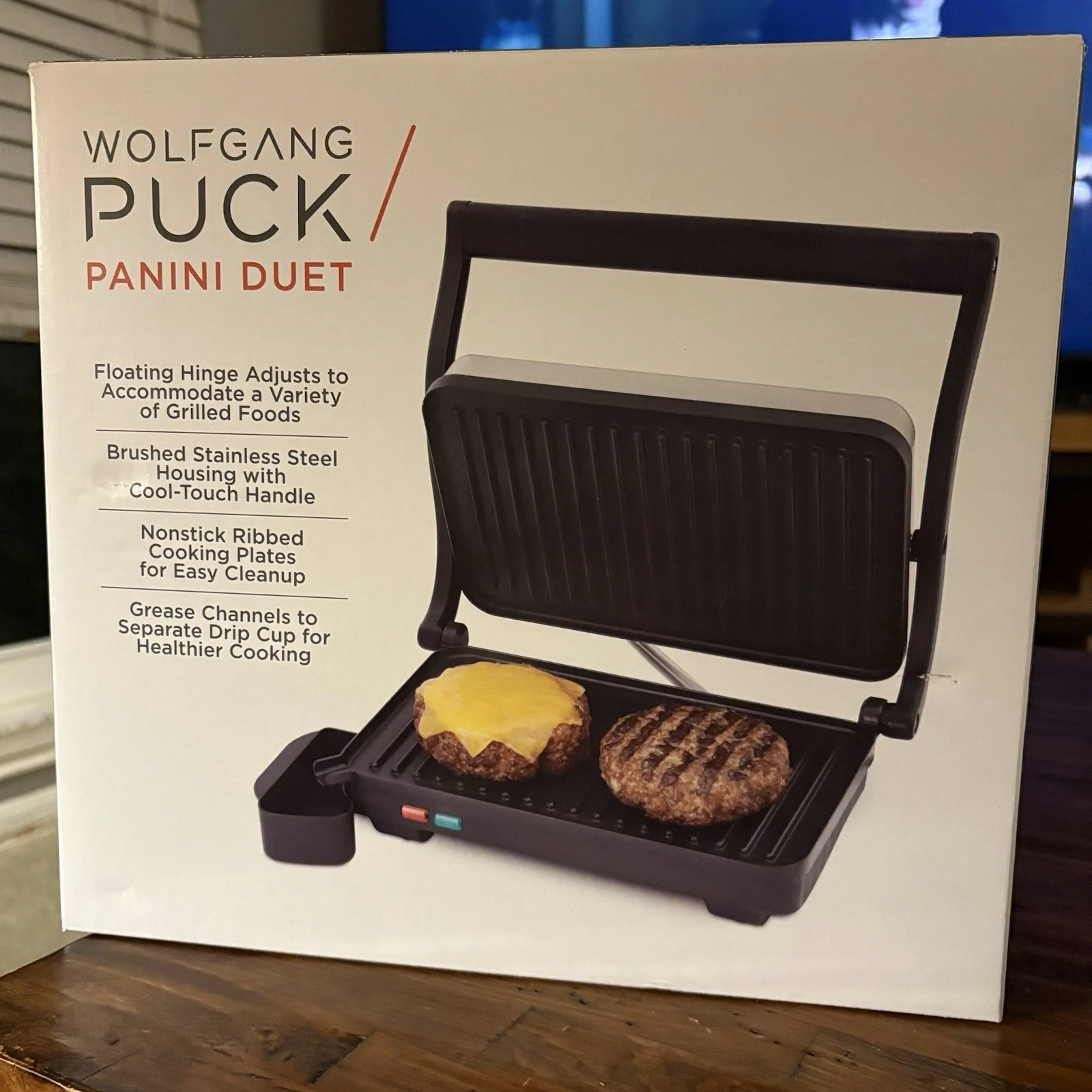 Wolfgang Puck Panini Duet Press Brushed Stainless Steel Cooking Grill/Press New
Opens in a new windo