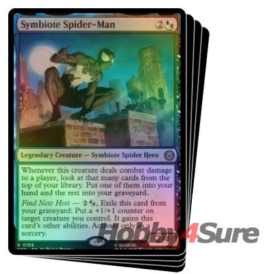 Foil Symbiote Spider-man X4 M/NM Magic: The Gathering MTG Marvel's