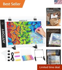 Portable A4 Acrylic Light Box: Adjustable Brightness for Diverse Art Projects