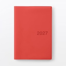 MUJI 2027 Planner A5 Monthly Weekly Monday Start Red From December 2026 New