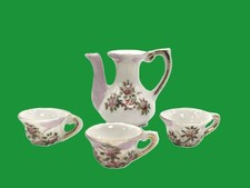 Vntg Miniature Porcelain Tea Set  Partial Set