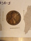 1938 S Lincoln Wheat Small Cent BN US One Cent Semi-Key Coin VF VERY FINE