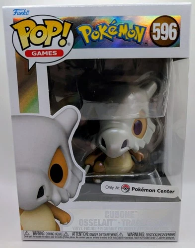 Funko Pop! Pokémon Cubone Pearlescent #596 Pokémon Center Excl + Protector