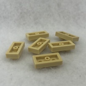 LEGO 3023 Tan Plate 1 x 2 (x6)