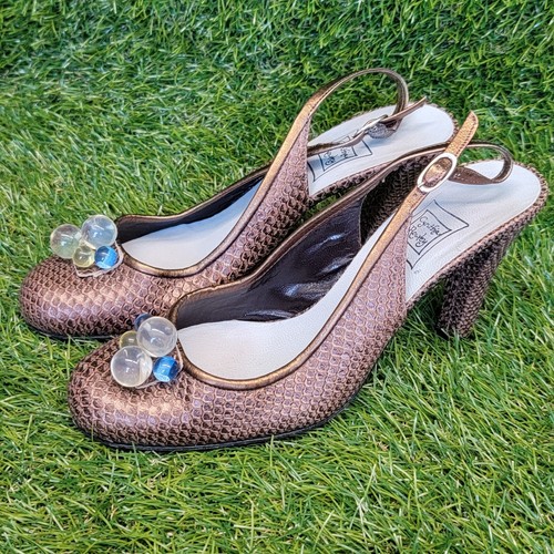 Cynthia Rowley slingback pumps made in Italy size 8B - Picture 4 of 22