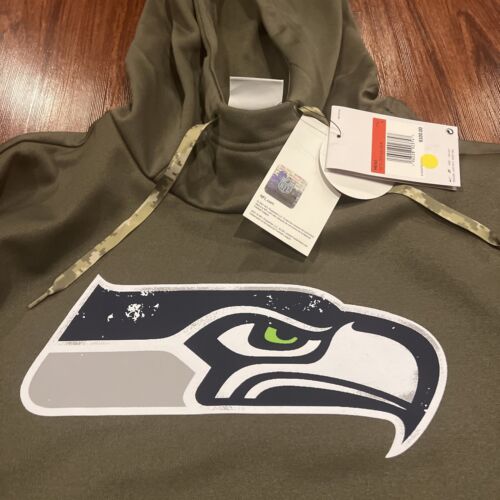 Nike Men’s Seattle Seahawks Salute To Service Therma Hoodie Sweatshirt Large L - Picture 5 of 12