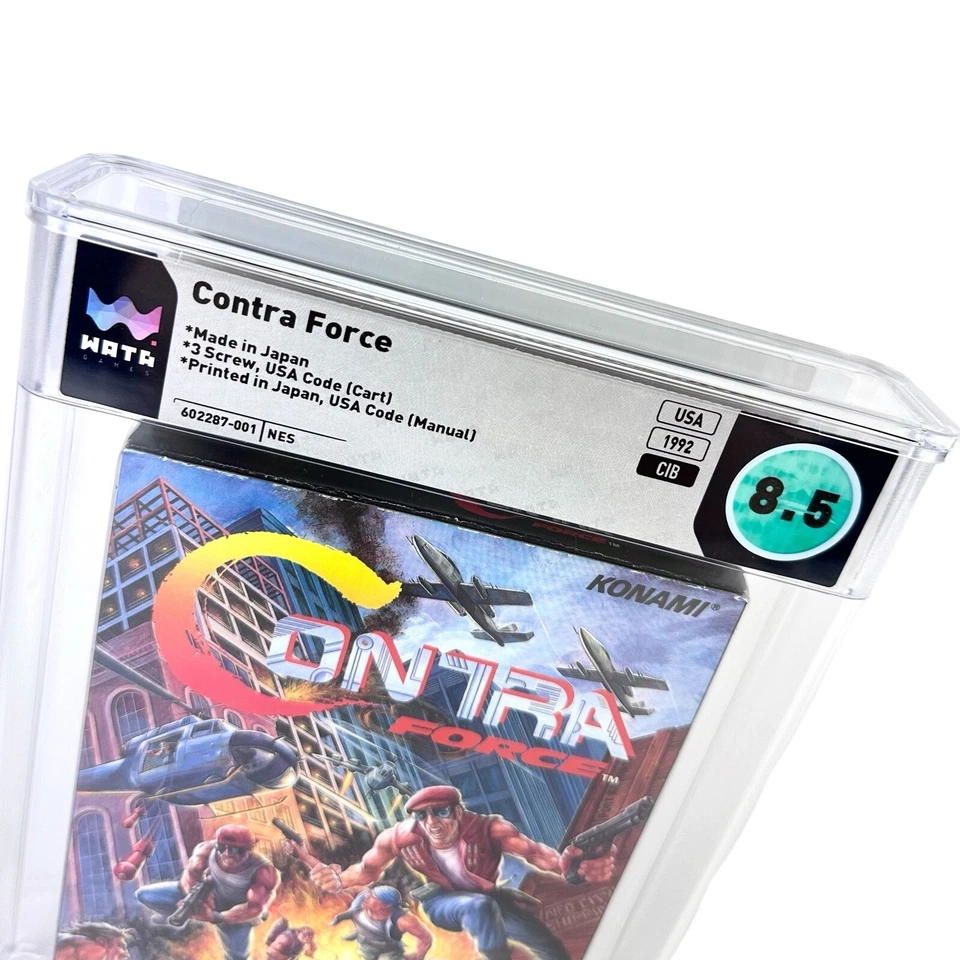 NES Contra 3 Force WATA 8.5 CIB Complete In Box Graded Nintendo Game - Image 3 of 4