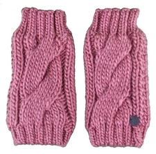 Bench Leyko Woodley Fingerless Acrylic Knit Pink Gloves
