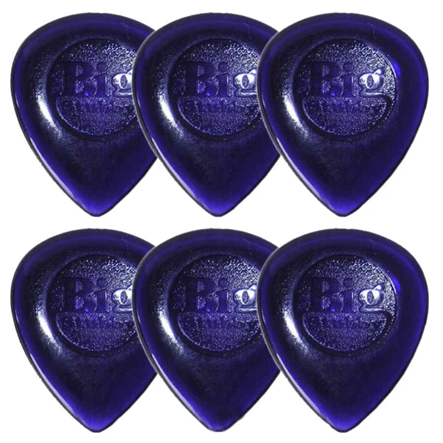 PIMGLM67 ♦ Sachet 6 Médiators Dunlop Big Stubby 3 mm Bleu Foncé