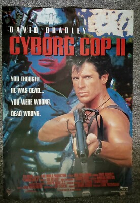 Cyborg Cop II 1993 David Bradley Firstenberg Sci Fi Video PROMO Poster VG 