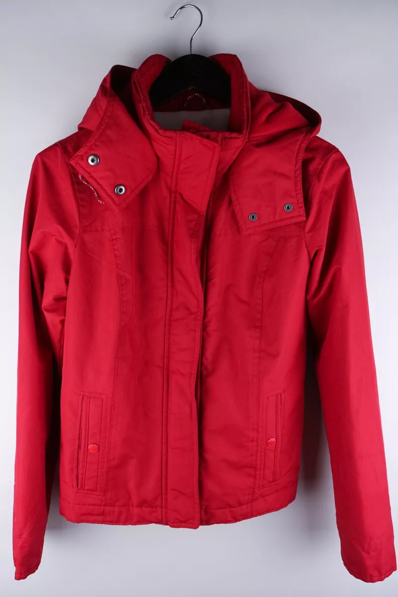 Hollister ALL-WEATHER JACKET Women Jacket Casual Red Windproof size M UK12