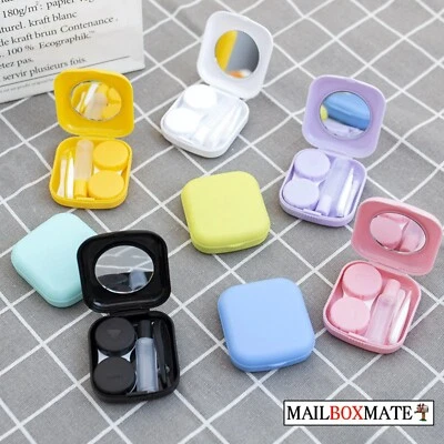 Mini Contact Lens Case Pocket Size Storage Holder Container Travel Kit UK Seller