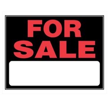 Hillman Black  Red For Sale Sign, 15 in. x 19 in.