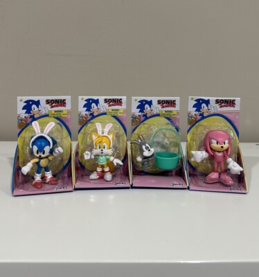 Sonic the Hedgehog Easter Jakks 2.5  Figure Sonic Pocky Knuckles Tails Set of 4