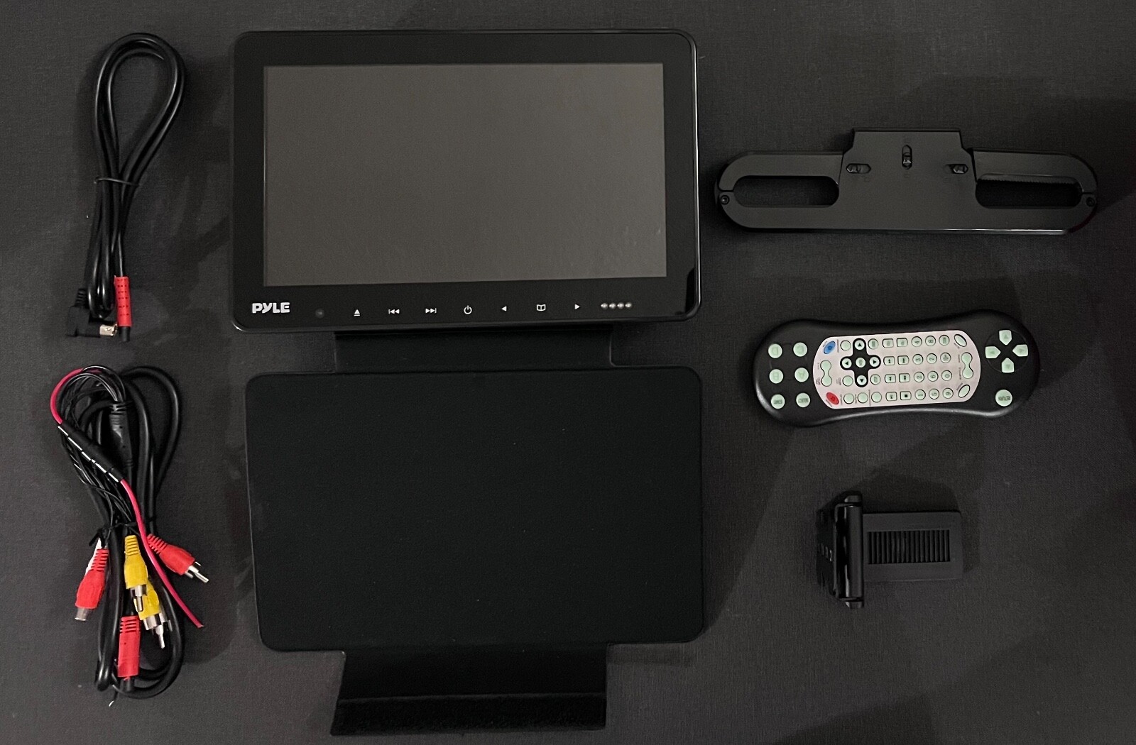 Untested Pyle PLHRDVD103 Car Headrest Mount DVD Player Display Monitor