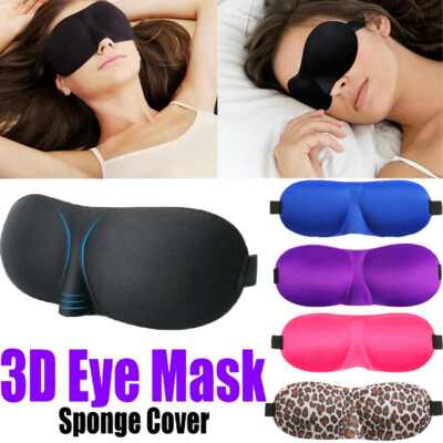 Travel Sleep Eye Mask soft Memory Foam Padded Shade Cover Sleeping Blindfold