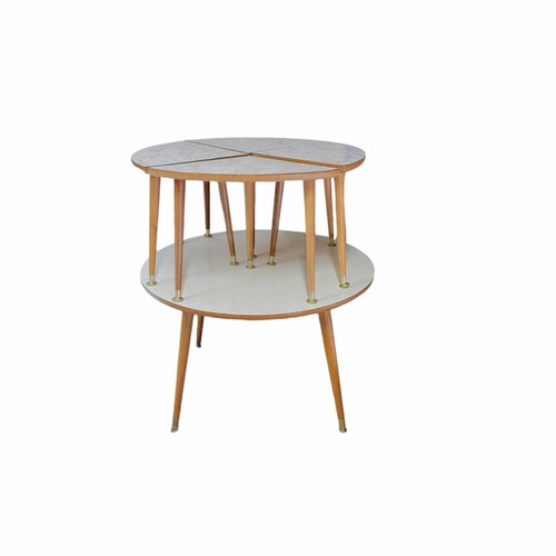 Vintage Mid Century Modern Laminated Nesting Coffee Side Tables c 1960 - Picture 9 of 11