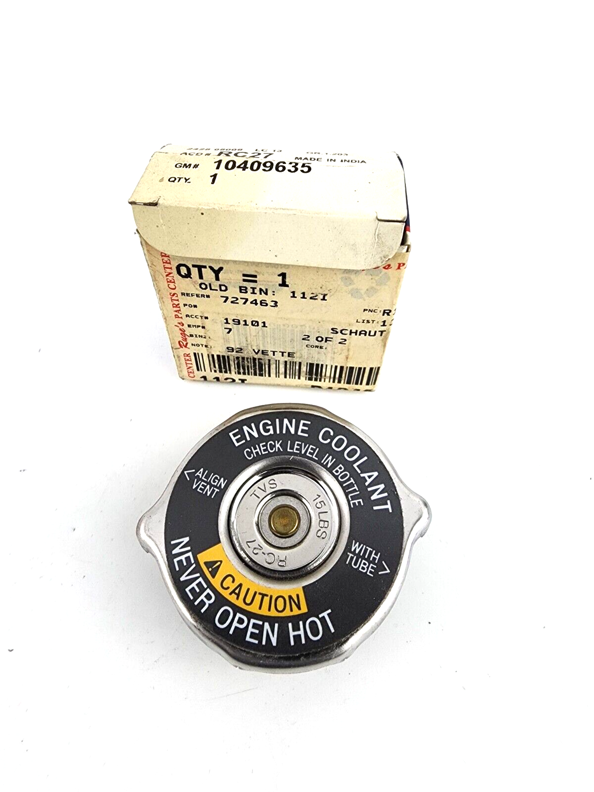 NOS ACDelco RC27 10409635 Radiator Pressure Cap 1977-1996 Corvette GMC  Buick | eBay