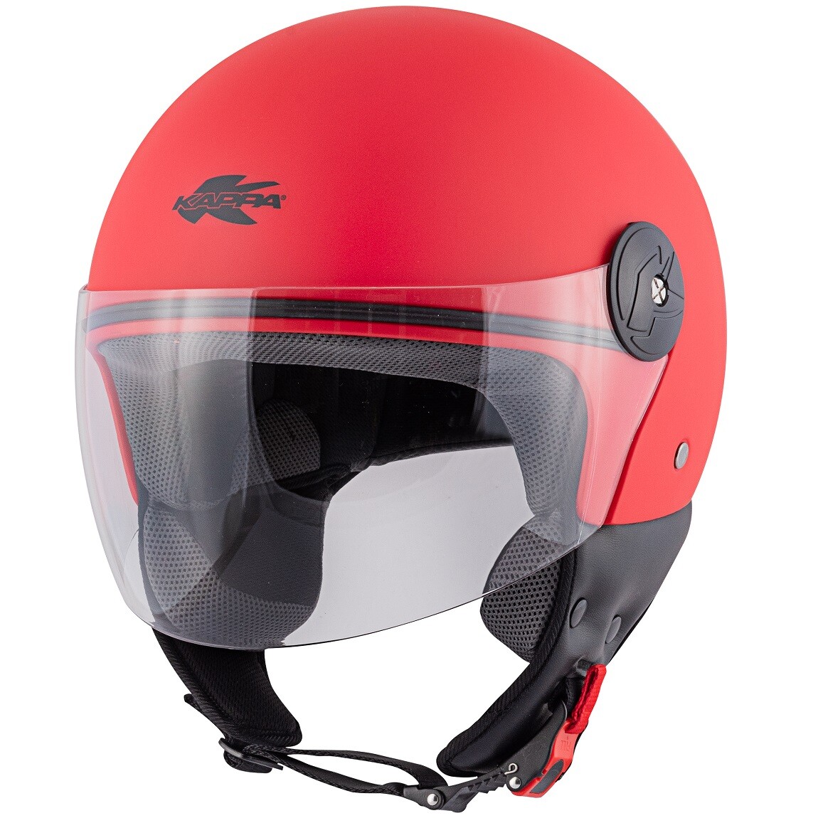 CASCO HELMET MOTO DEMI JET KAPPA KV40 ROSSO OPACO TG XL