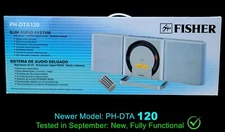 Fisher PH-DTA120 Slim Audio System Multimedia BoomBox CD Remote AM/FM Radio NEW