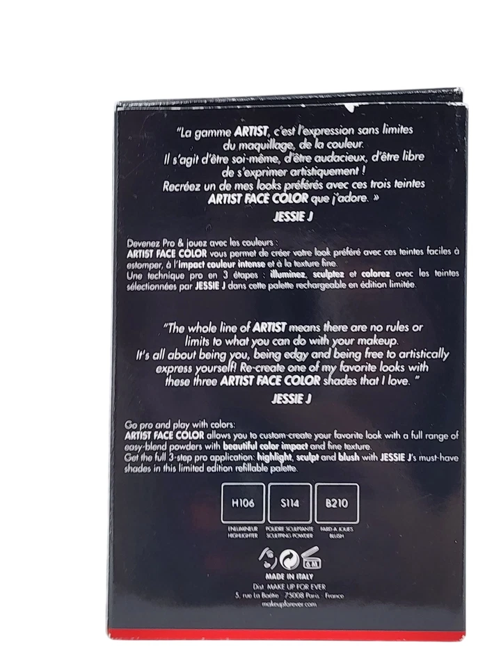 Make Up For Ever Artist Face Color Palette JESSIE J Highlighter Sculpting Powder - Image 2 of 4