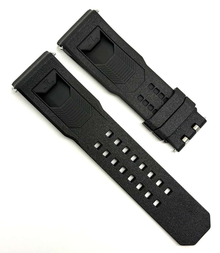 Jaeger LeCoultre 25mm x 22mm Black Rubber Watch Strap Band New Authentic OEM - Image 4 of 4