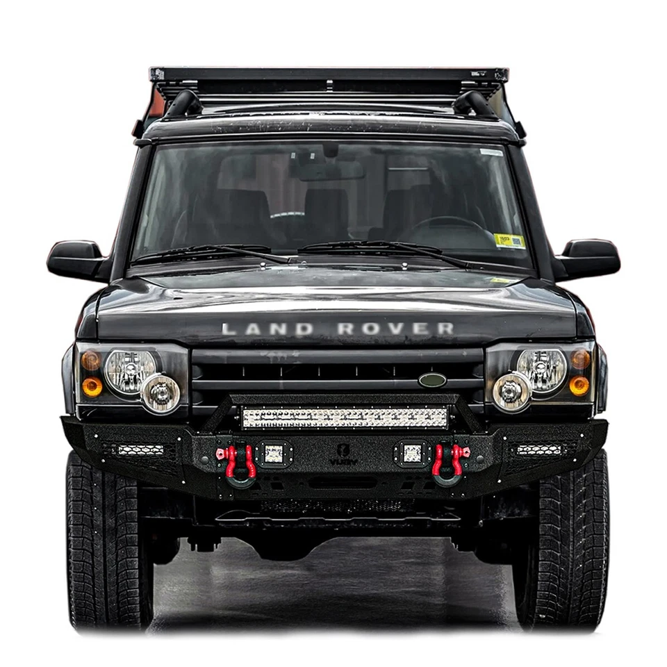 Vijay Fit 1999-2004 Land Rover Discovery II Front Bumper with Lights and D-Ring Foto 4 de 4