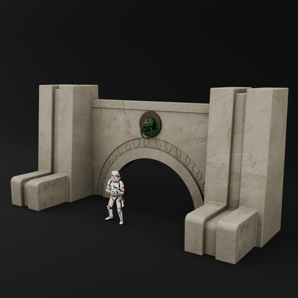 Jabba's Townhouse Entrance Diorama for 3.75-Inch Star Wars Figures - Painted