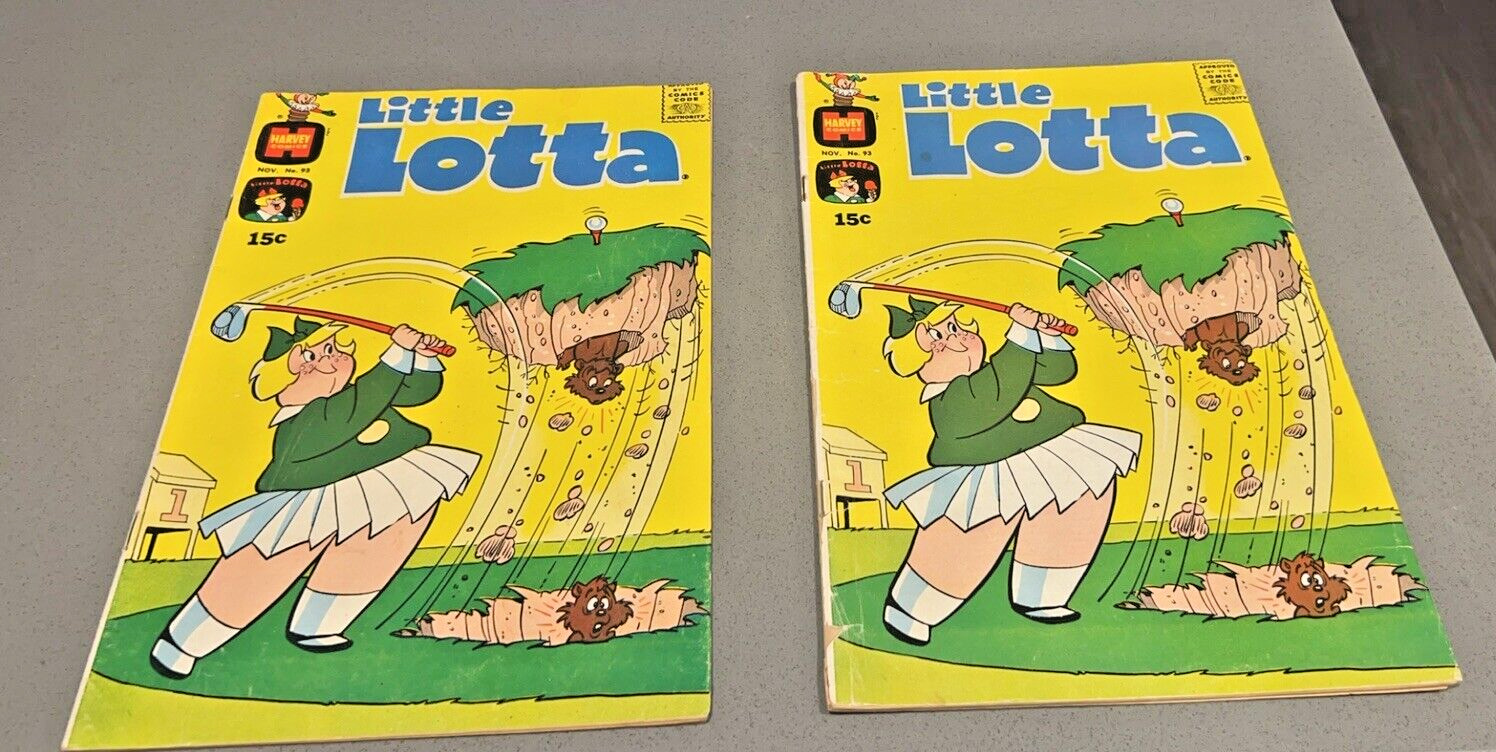 Vintage Lot of 2 Little LOTTA Comic Books No 93 November 1970; Golf Theme