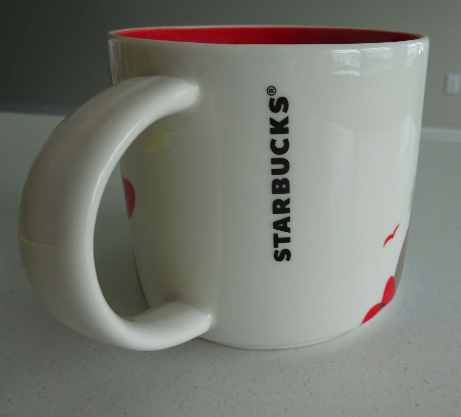 Starbucks CANADA you are here COFFEE MUG travel world WHITE RED tea cup - Picture 3 of 18