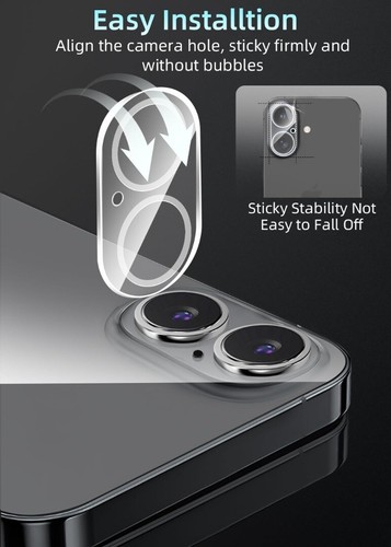 For Apple iPhone 16 Plus Camera Lens Rear Tempered Glass Protector Guard Cover - 第 9/12 張圖片