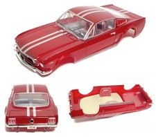 1pc AFX Mega G BODY ONLY FORD AURORA 1966 MUSTANG FASTBACK Mettalic RED
