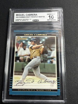 Miguel Cabrera 2002 Bowman Draft Prospect CCG 10