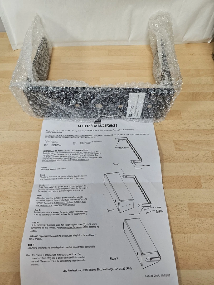 2 Staffe Universali Per Altoparlanti In Metallo Nero - Montaggio A Parete O Soffitto, Regolazione 180°, Portata 13,6 Kg