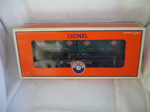 Coche plano Lionel 6-26065 Railway Express Agency Piggyback con remolques NUEVO EN CAJA  | Zustand: New