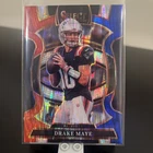 2025 Panini Select- Drake Maye #80 Concourse Red & Blue Shock Prizm COLOR MATCH