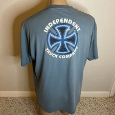Vintage INDEPENDENT Skateboard Trucks T shirt XL Iron Cross NHS Tag SANTA CRUZ