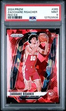 2024 PANINI PRIZM #265 ZACCHARIE RISACHER RED ICE PSA 9