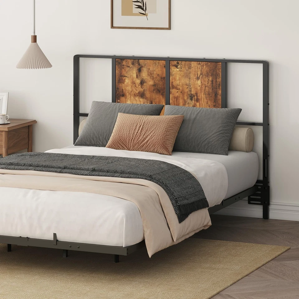 Twin Size Headboard Only, Metal Headboard with Adapters, Minimalist Industria... - Image 2 of 4