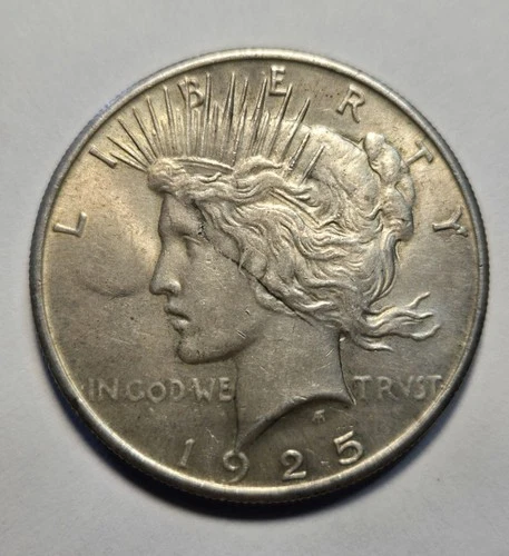 1925 Peace Silver Dollar .7734 Troy Ounce - Very Fine VF Details, Scratches