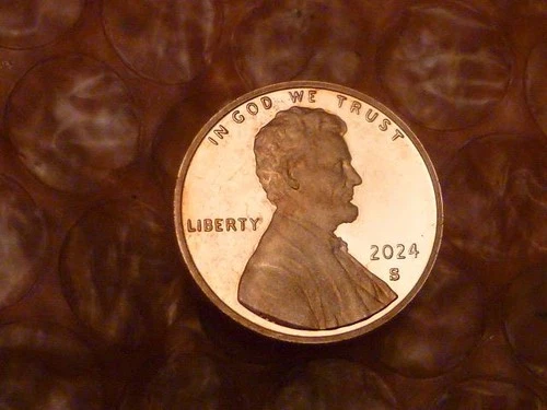 Photo of a 2024-S Lincoln Shield Cent Proof from an eBay listing that sold on Jul 18, 2026