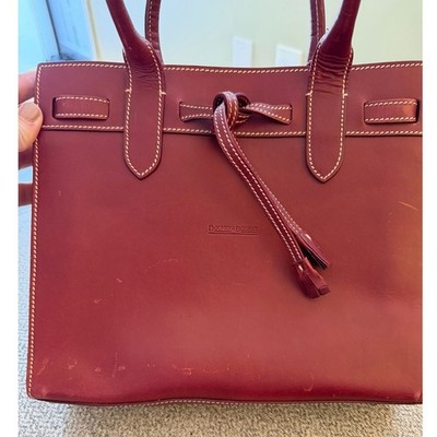 Vintage Dooney & Bourke $625 Made in Italy Red Alto Tassel Satchel
