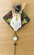 Rabbit head mount hanging witchy oddities curiosities taxidermy macabre gift