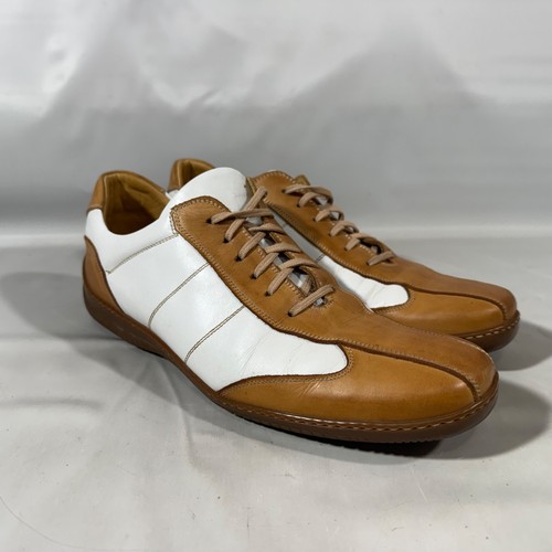 Vtg Calpierre Sport Colorblock Casual Sneakers Made Italy Leather Mens 10.5/43.5 - Picture 1 of 11