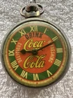 Vintage Coca Cola Advertising Wind Up Pocket Watch Running Drink Coca Cola